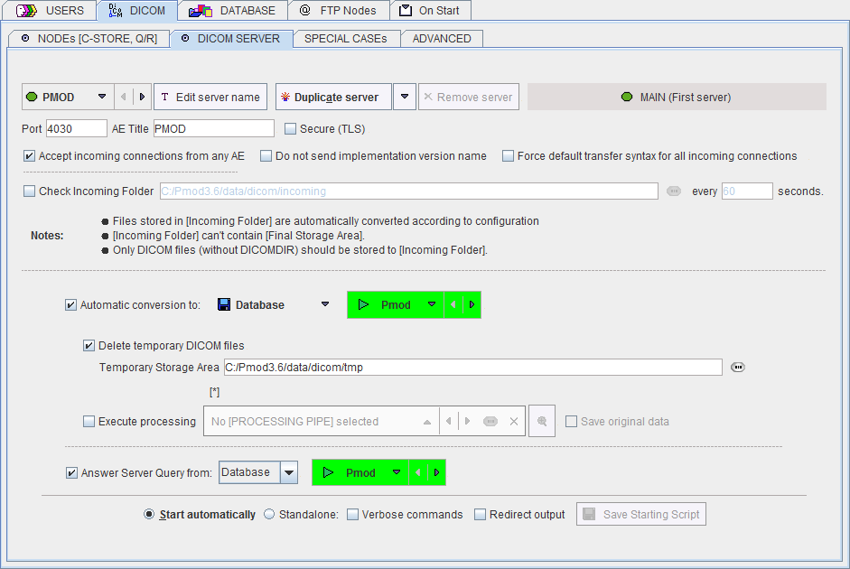 DOCM Server Configuration